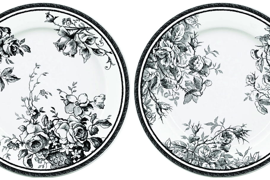 Monoprix X Faïencerie de Gien : une vaisselle bucolique en noir et blanc