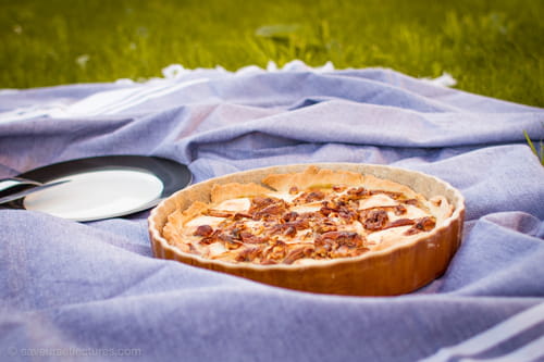 Tarte chèvre-figues-noix