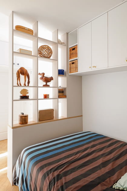Apr&egrave;s&nbsp;: une cloison claustra entre chambre et entr&eacute;e