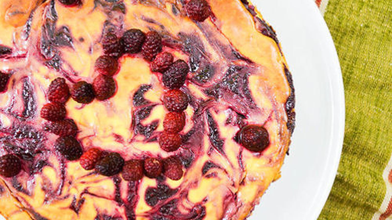 Cheesecake chocolat blanc et framboises