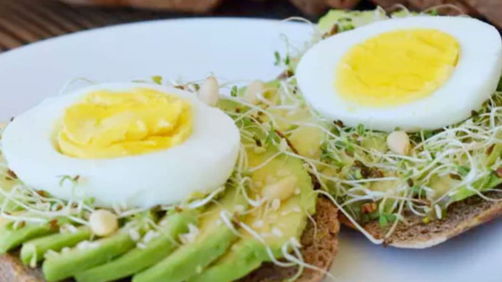 Toast avocat, oeuf et alfalfa