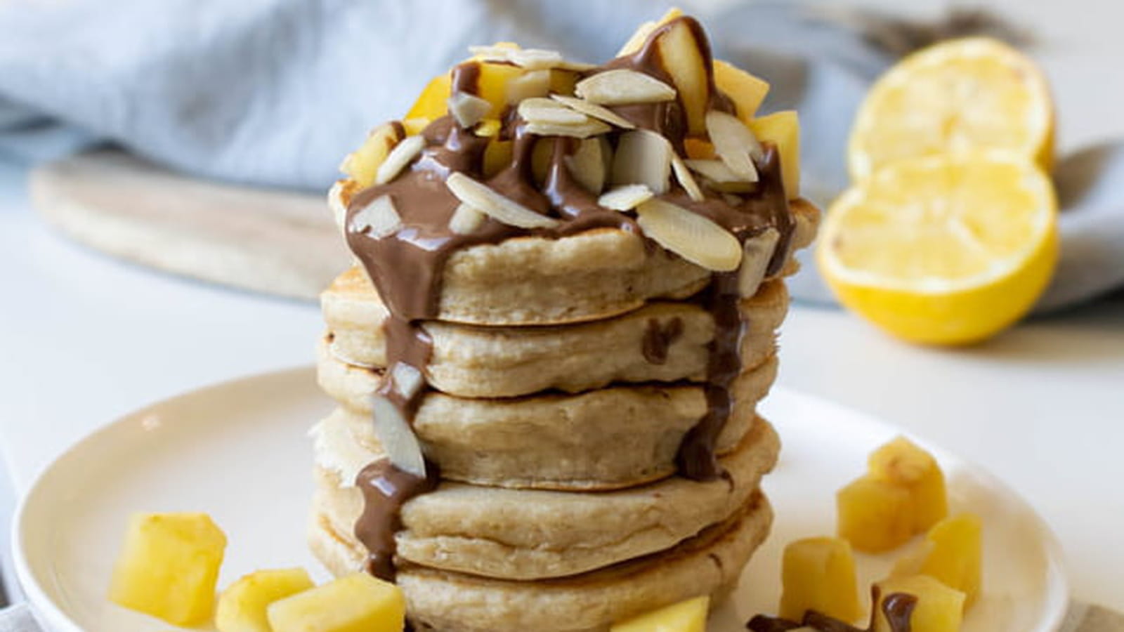 Pancakes vegan aux pommes vanille
