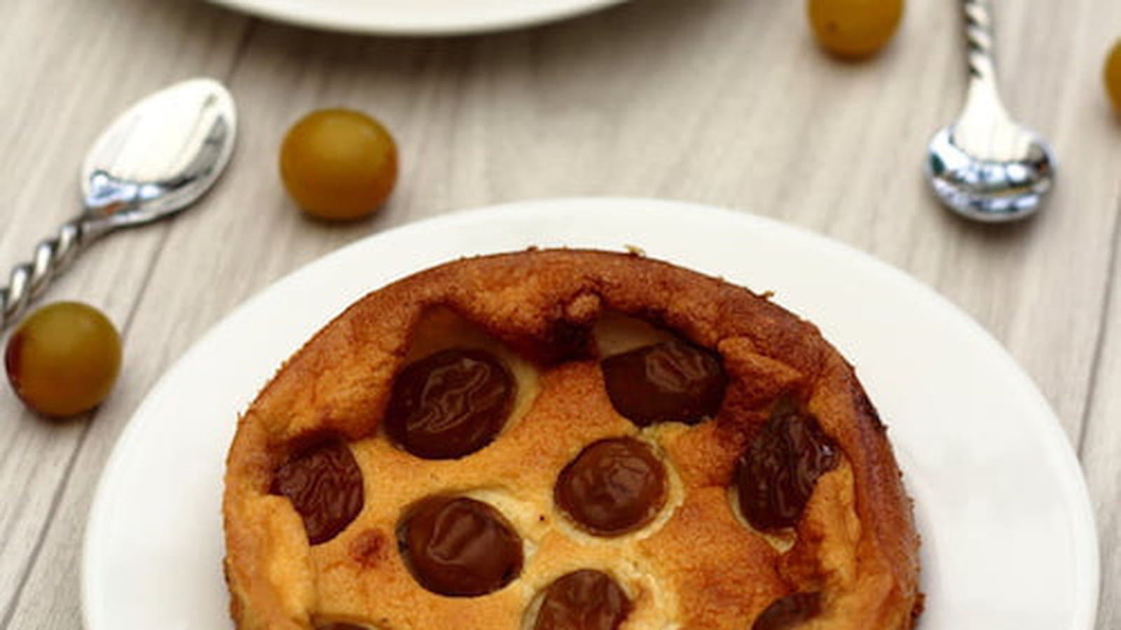 Gâteau au fromage blanc et mirabelles