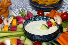 Trempette (dip) à la feta et au miel : Etape 1