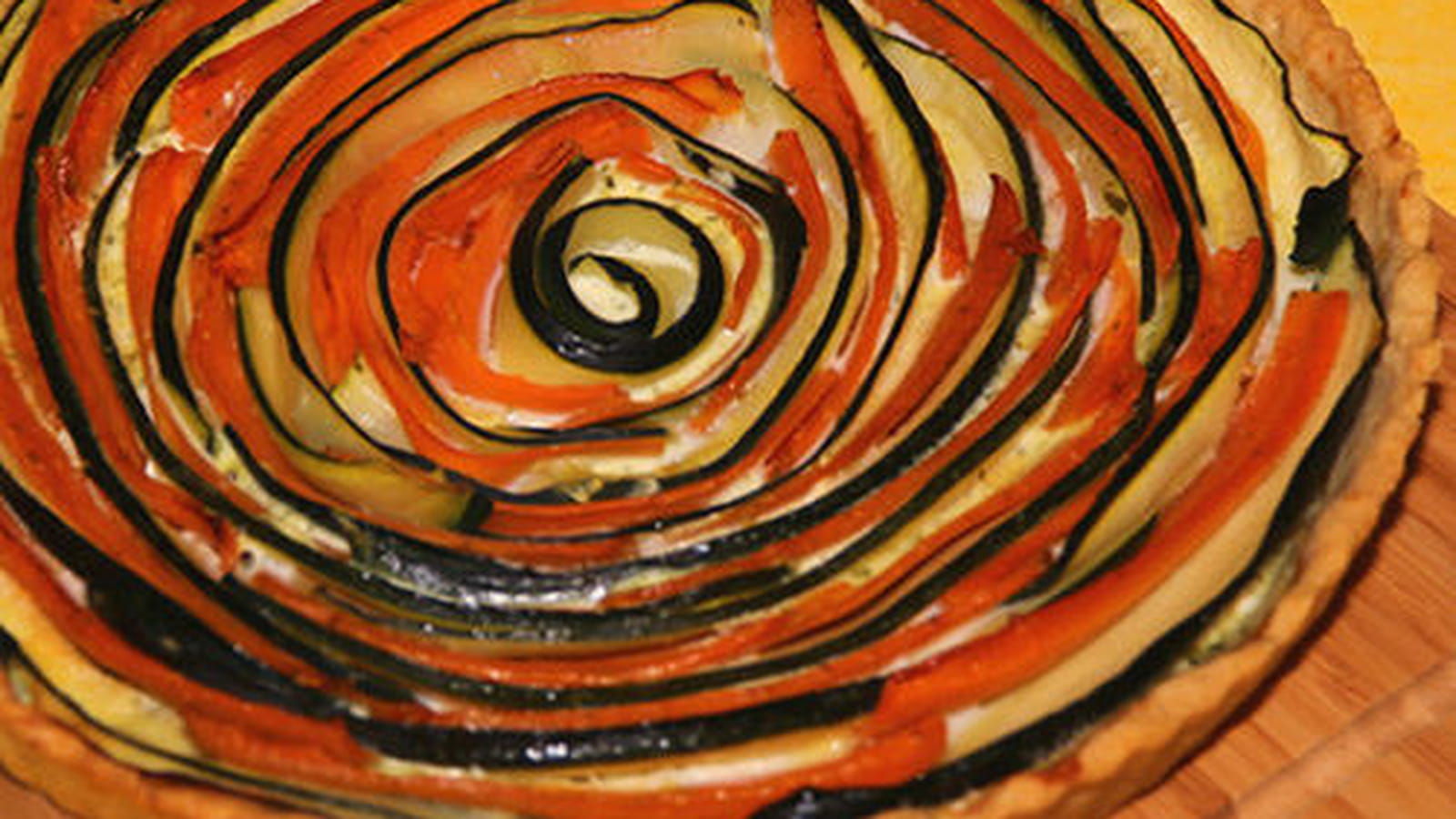 Tarte spirale aux courgettes et carottes