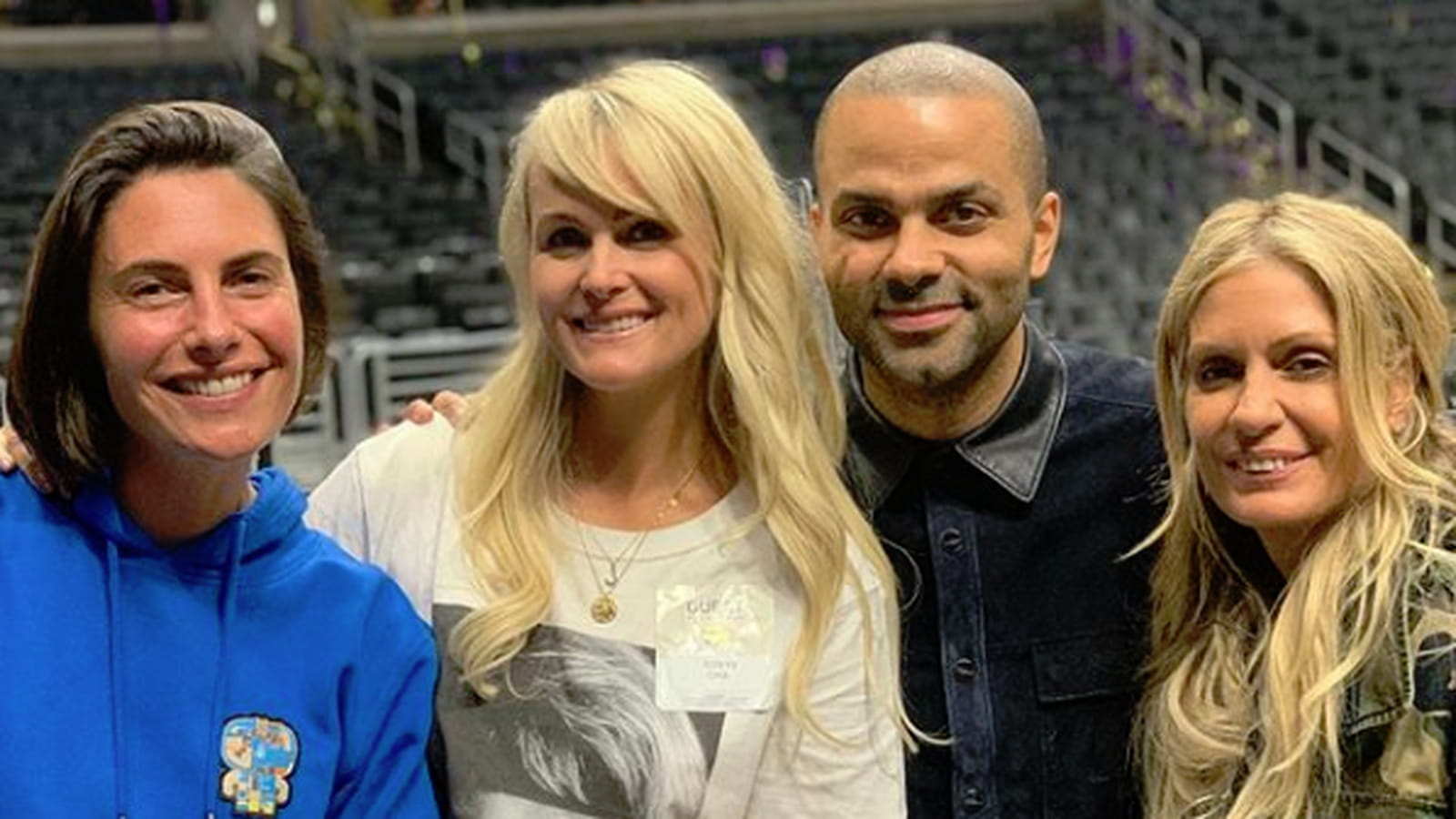 Alessandra Sublet, Laeticia Hallyday,Tony Parker et Christina Apostolidou