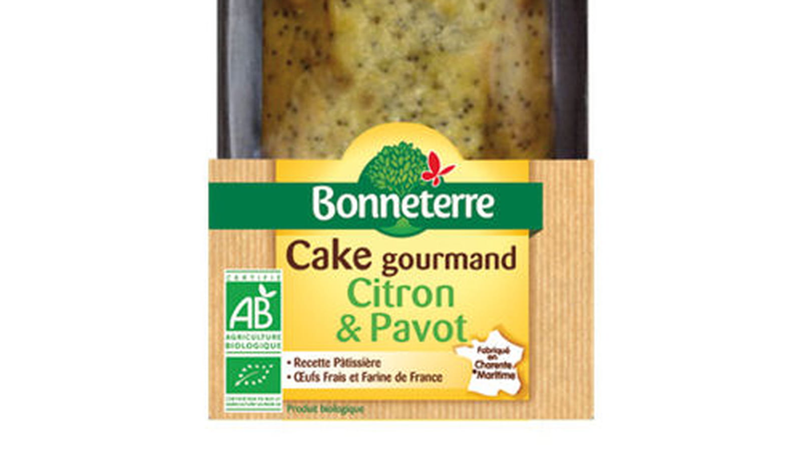 Cake gourmand citron et pavot de Bonneterre