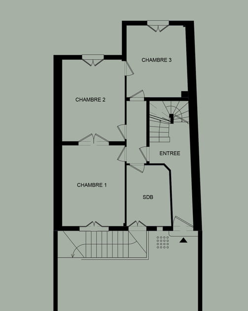 Le plan du rez-de-chauss&eacute;e avant travaux