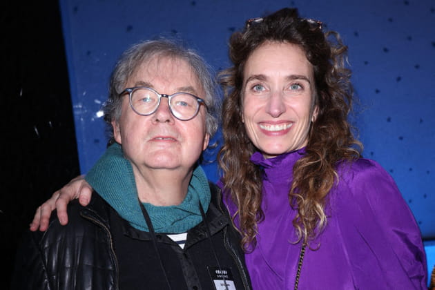 Dominique Besnehard et Fanny Herrero prennent la pose à la soirée du film "Dix pour cent"