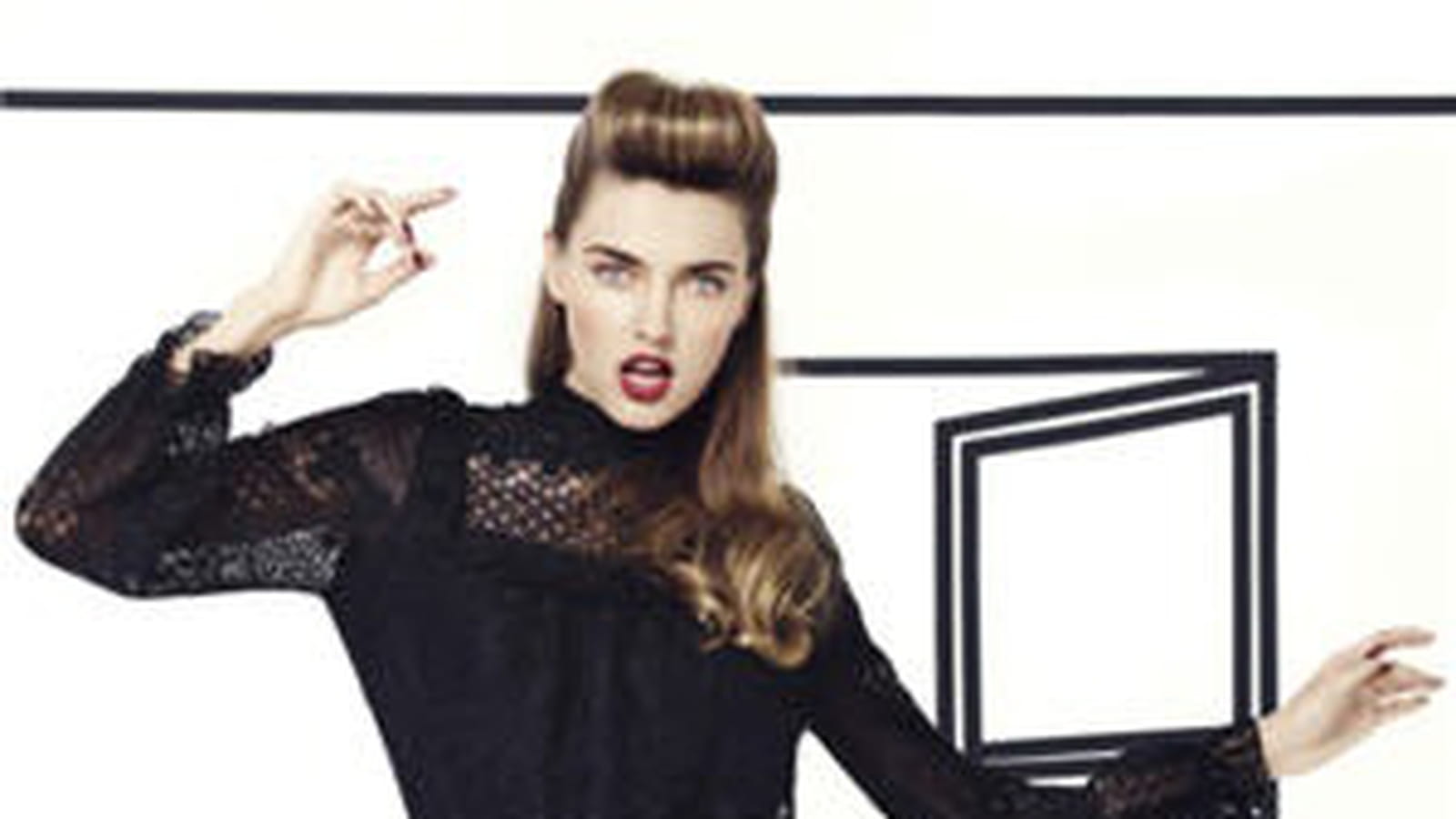 Robe noire en dentelle de Morgan