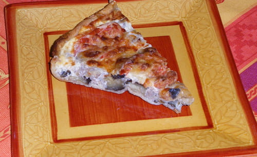 Tarte au thon, aubergines et mozzarella