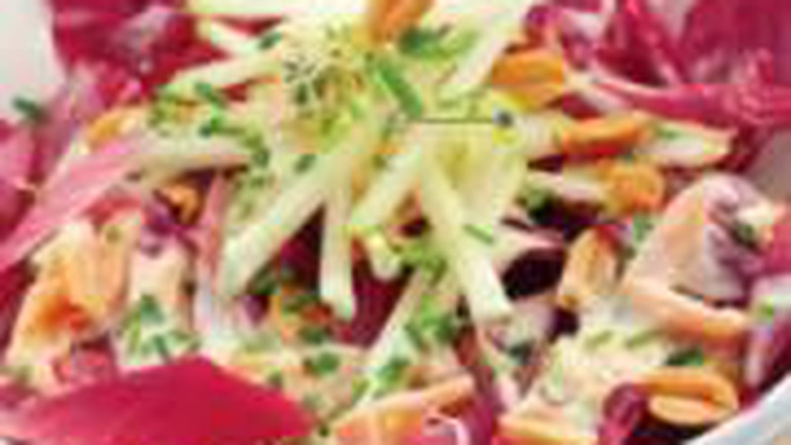 Salade d'endives, saumon et sauce ciboulette