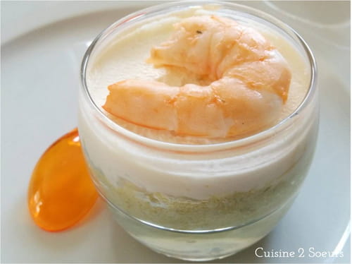 Verrines de mousse d’asperge et fromage frais