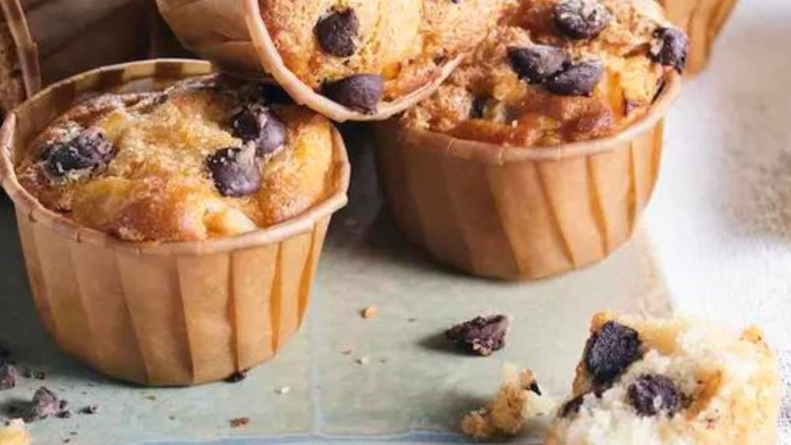 Muffins poire chocolat vegan