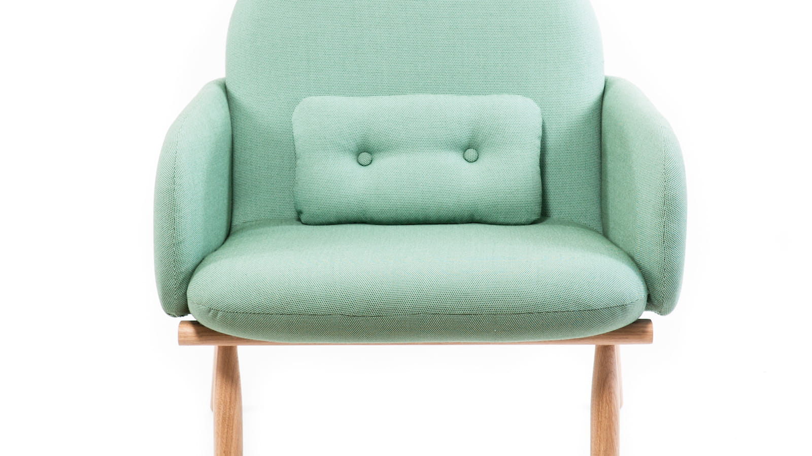 Fauteuil vert givré