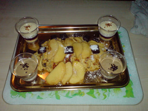 Omelette au pomme et son fondant de chocolat