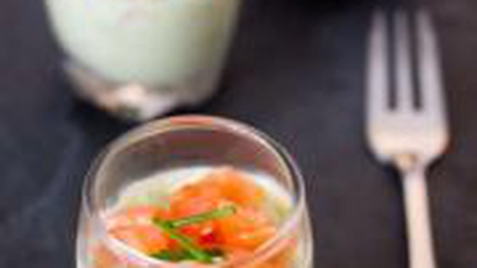 Verrines avocat saumon fumé