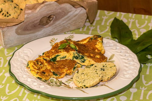 Omelette à l’ail des ours et à la Tomme de Savoie