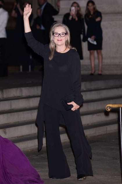Meryl Streep en total look noir