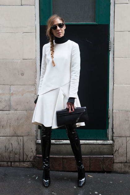 Street style &agrave; Londres : les cuissardes en vinyl