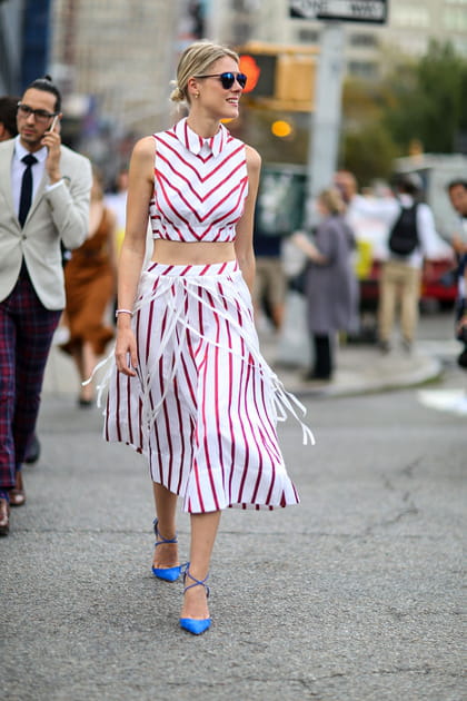 Street style &agrave; New York : l'ensemble ray&eacute;