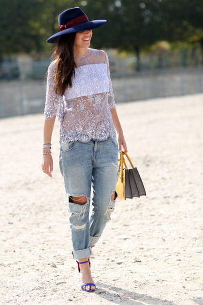 Street looks fashion week Paris&nbsp;: transparent