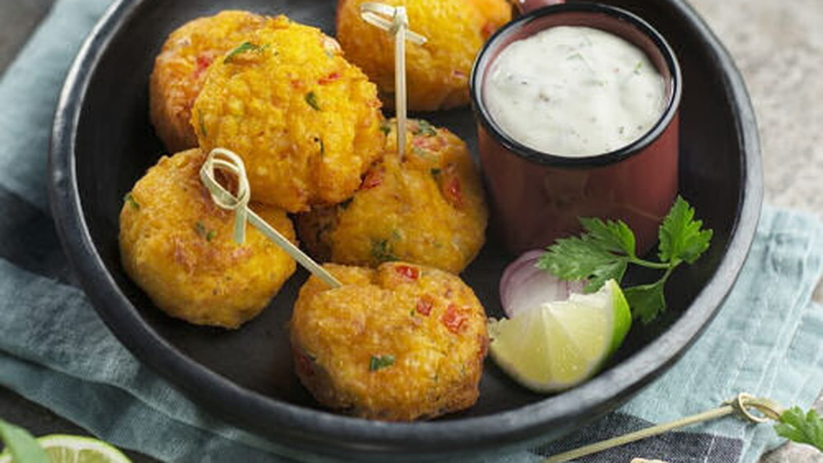 Boulettes de crevettes et patate douce