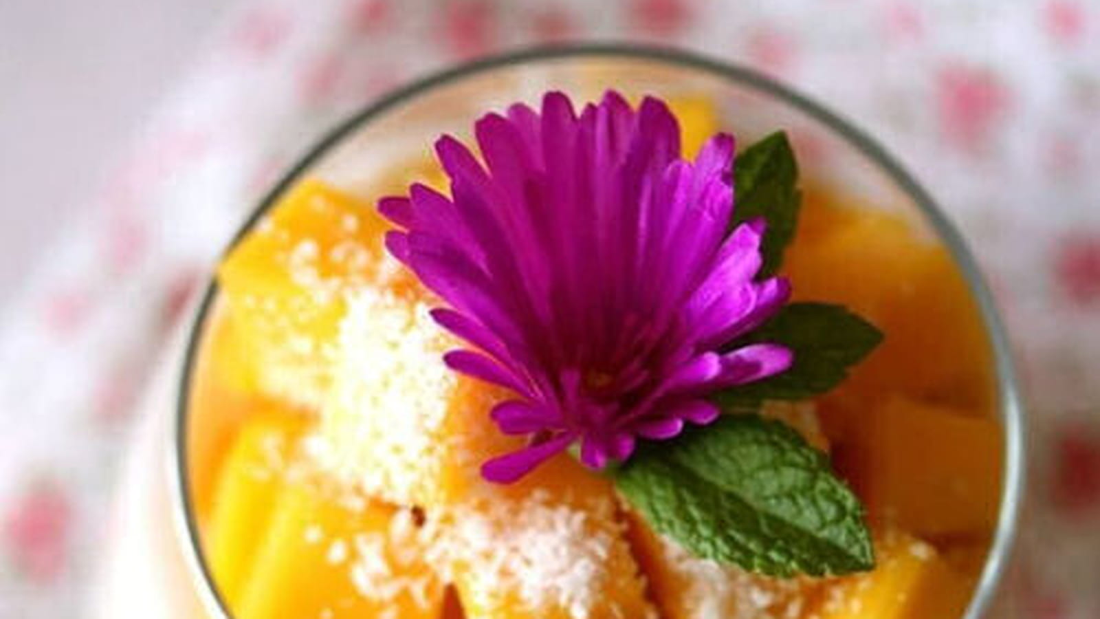 Perles du Japon au lait de coco et à la mangue fraîche