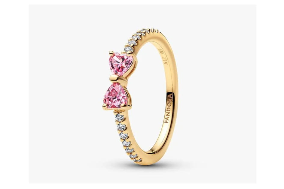 Bague Noeud Rose Scintillant, Pandora