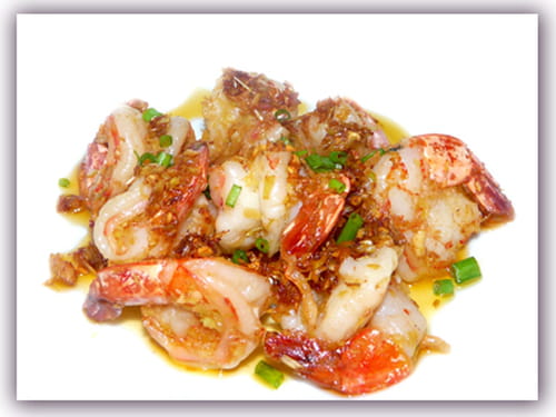 Crevettes sautées à la citronnelle
