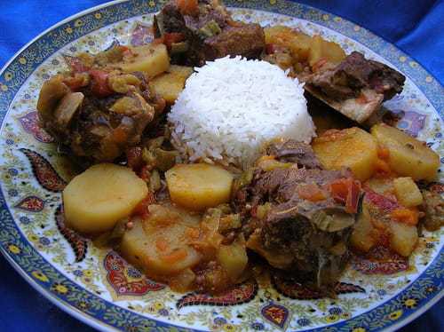 Cabri aux gombos et patates douces