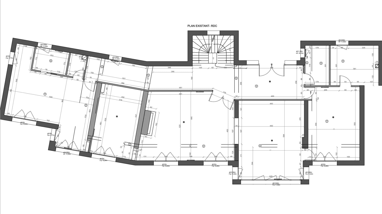 Plan existant rez-de-chaussée