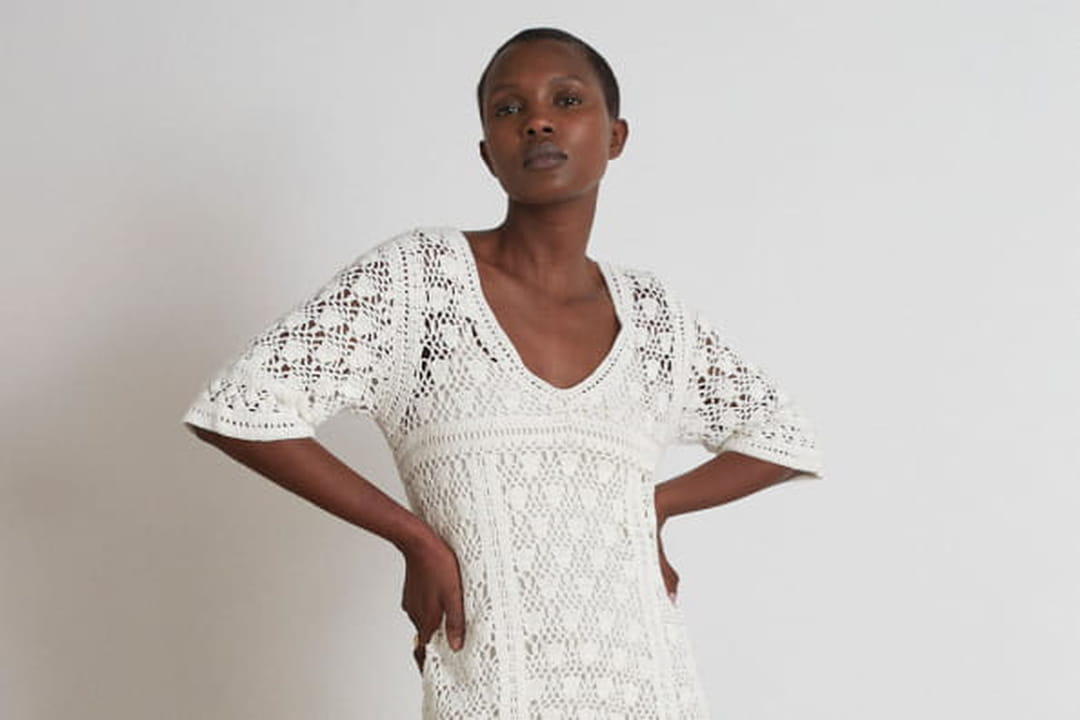 Robe Blanche Au Crochet Moon River Taille L - Neuve Avec étiquettes, Style Corset Sundress