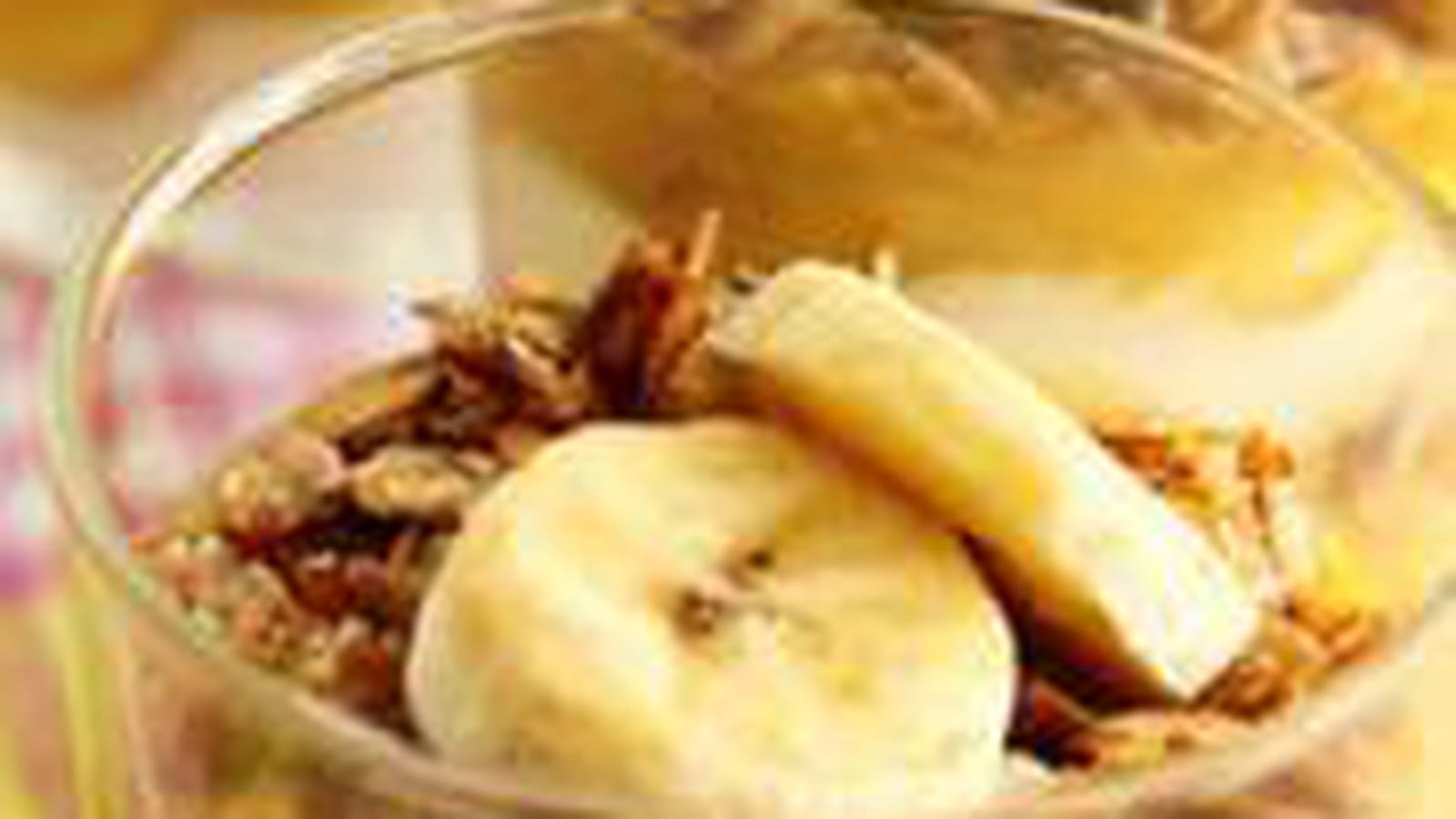 Dessert muesli, yaourt coco et banane