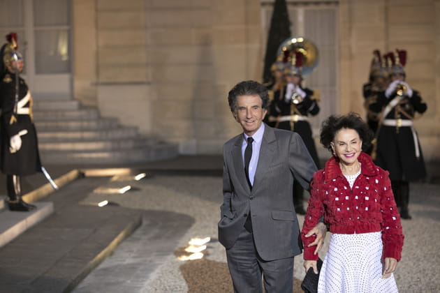 Jack Lang et sa femme Monique Buczynski lors de la visite du pr&eacute;sident chinois