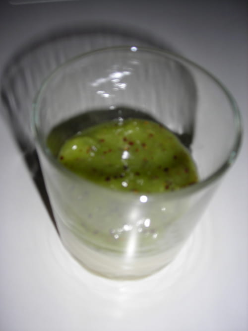 Panna cotta au coulis de kiwi