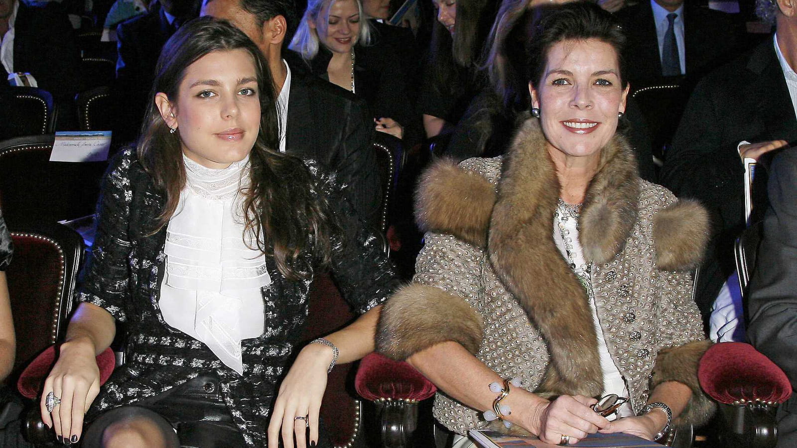 Avec Charlotte Casiraghi à un défilé Chanel à Monaco
