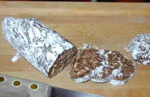 Saucisson au chocolat aux petits-beurre : la recette facile