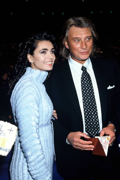 Johnny Hallyday et Adeline Blondieau
