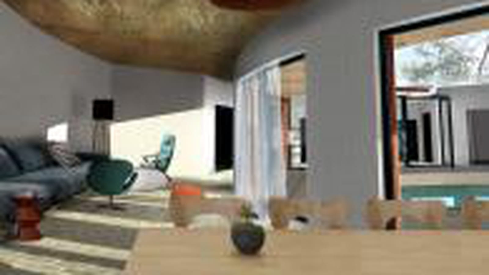 Vue sur la piscine