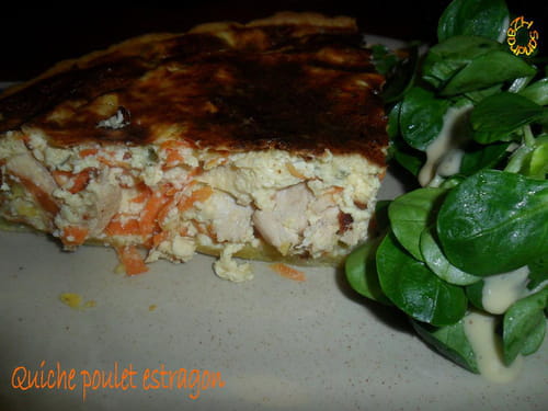 Quiche au poulet et à l'estragon