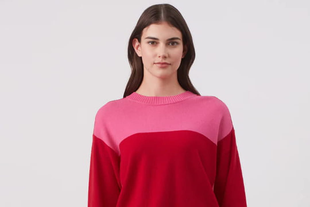 Pull en cachemire color block