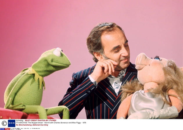 Avec Kermit et Miss Piggy en 1976