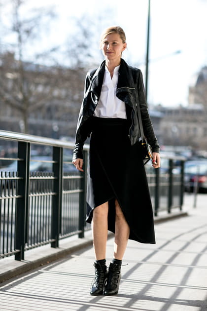 Street style &agrave; Paris : la jupe mulet