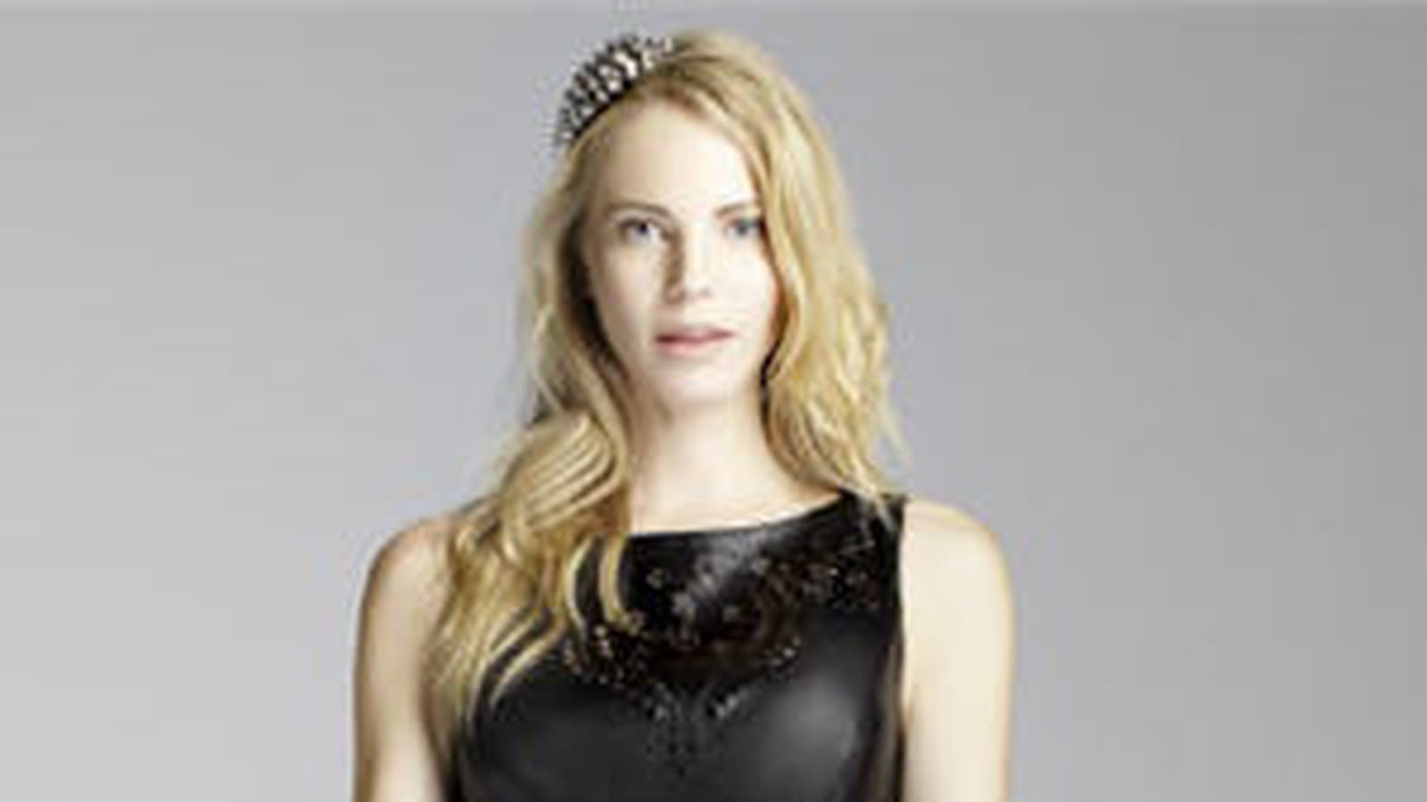 Robe noire en cuir de New Look