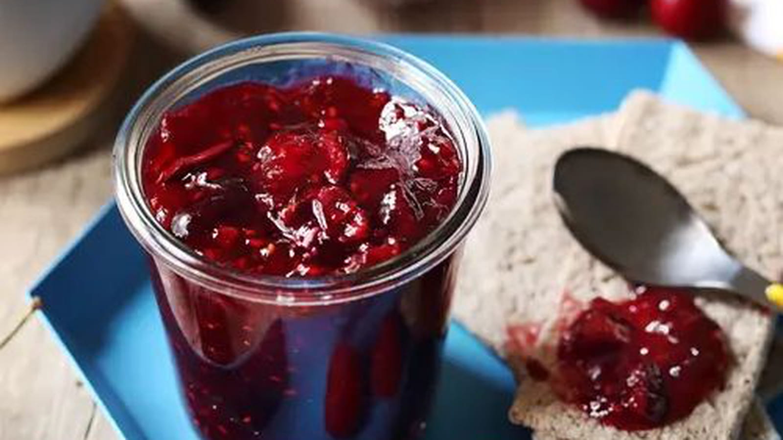 Confiture framboises et cerises