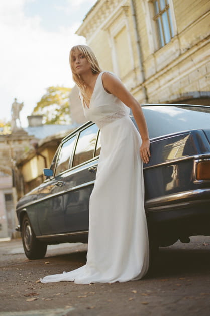 Robe de mari&eacute;e Albane, collection l'Eclat, Harpe Paris