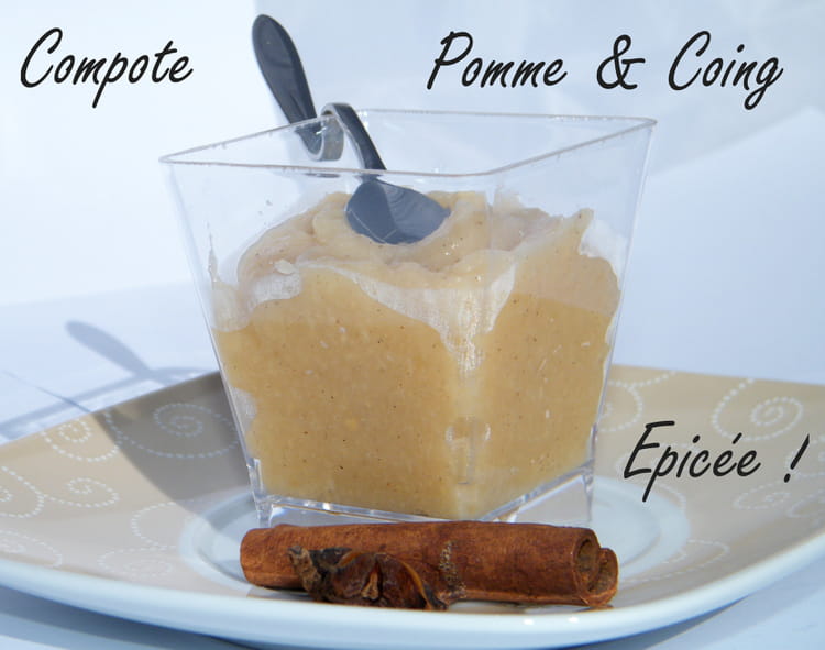 Recette de Compote pommecoing épicée