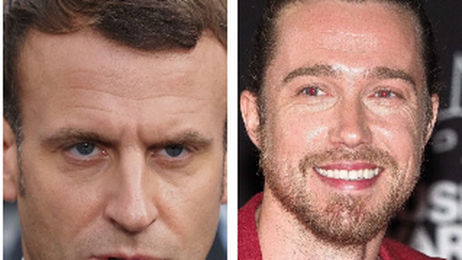 Emmanuel Macron et Julien Doré
