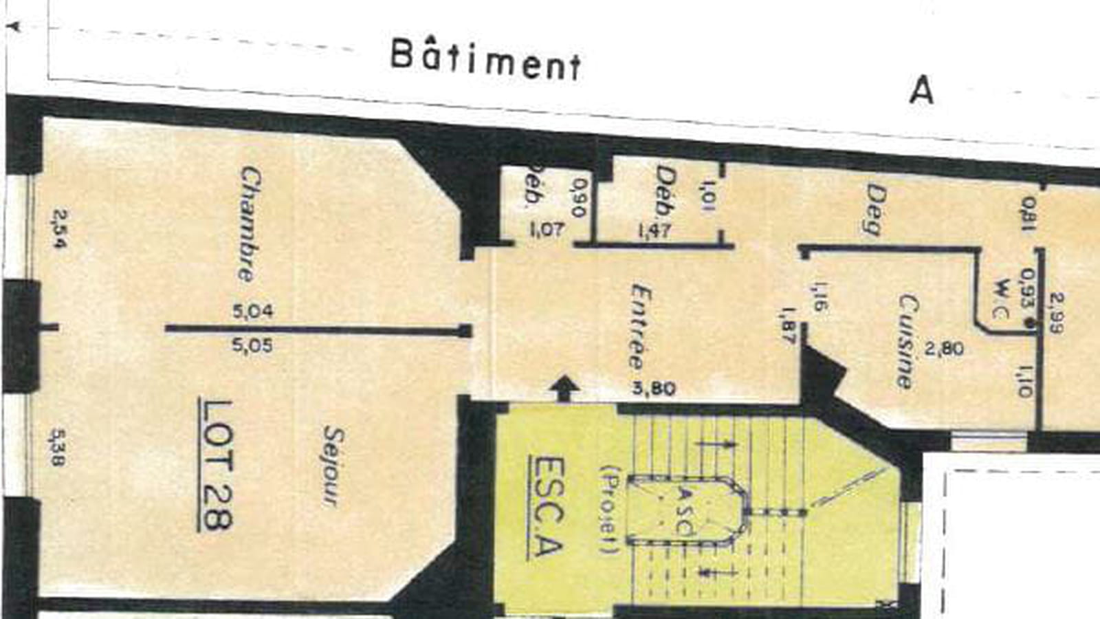 Plan existant 